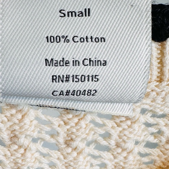 Varley Delaney Knit Beige Birch Black Trim Vest Top Sweater Shirt - Picture 9 of 16